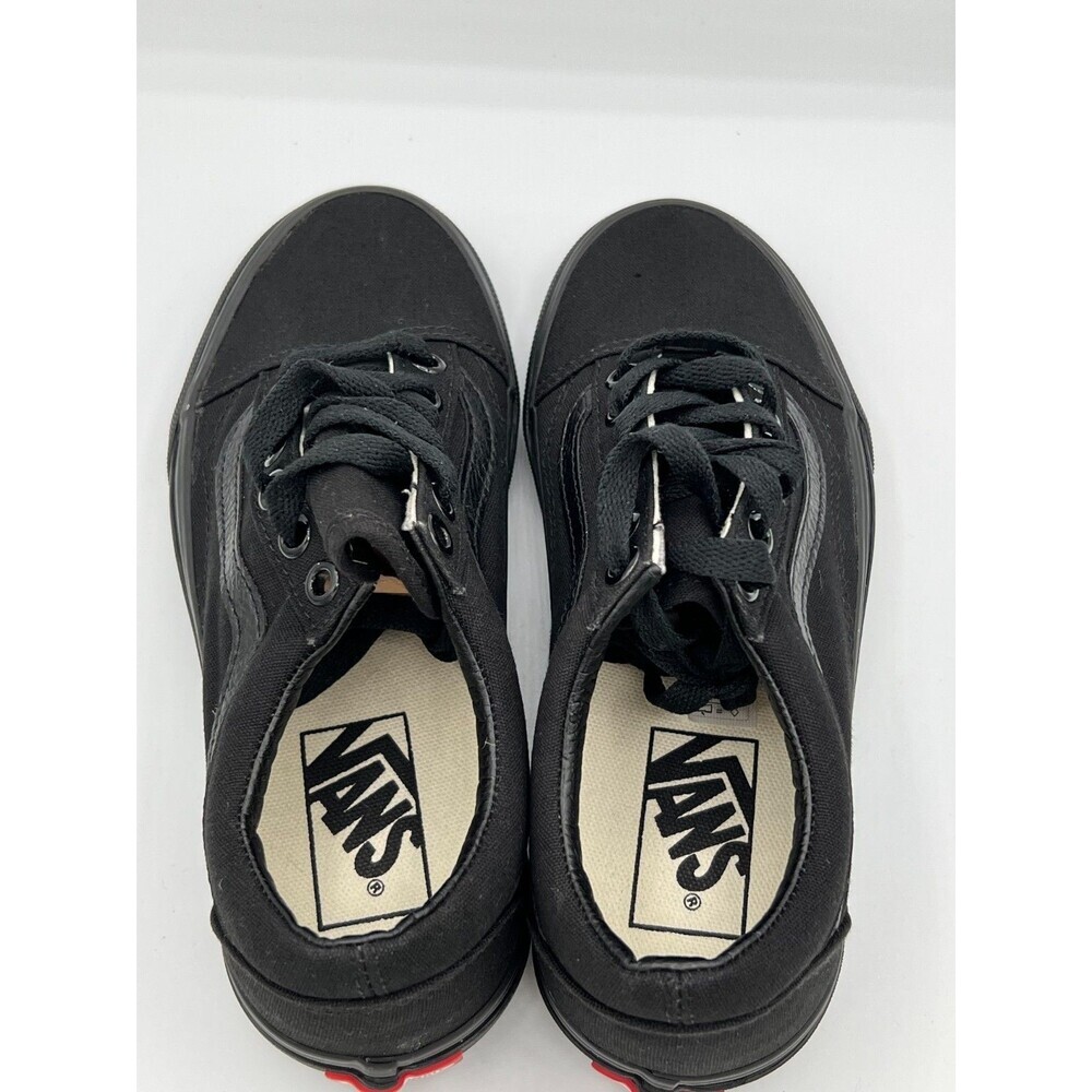 Vans Old Skool Triple Black Low Top Sneakers Womens Size 5 Canvas Shoes - Picture 5 of 8